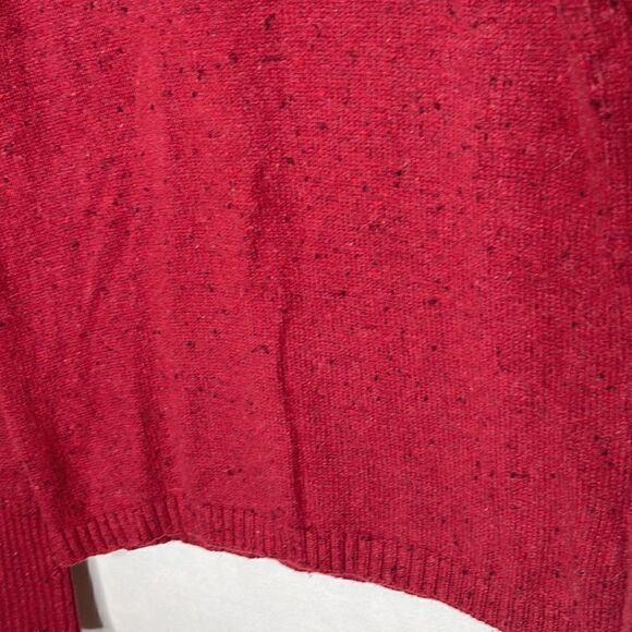 L.L.Bean Red Wool blend Mock Neck Speckled Sweater. Size Small. - Picture 3 of 10